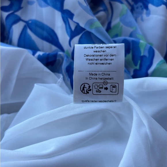 Blue Floral Midi Dress - Picture 5 of 6